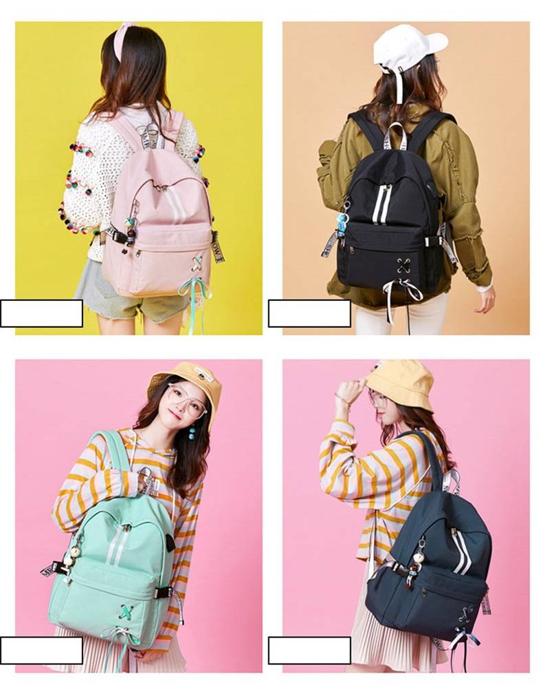 Tourya Fashion Anti Theft Reflective Waterproof Women Backpack USB Charge School Bags For Girls Travel Laptop Rucksack Bookbags